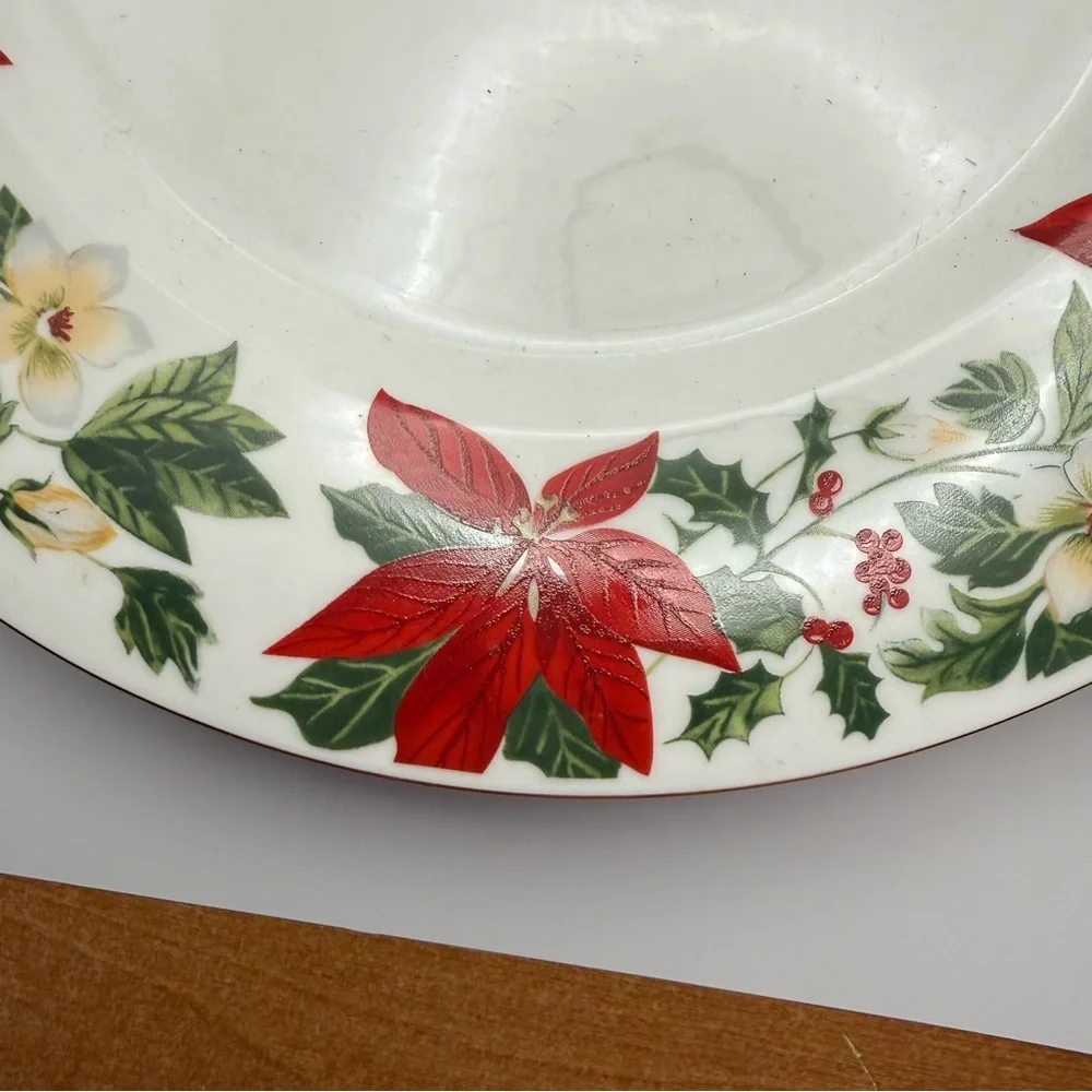 Vintage Gibson holiday poinsettia‎ serving platter